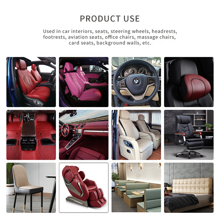 Der factory PVC coated fabric surface for synthetic leather type material