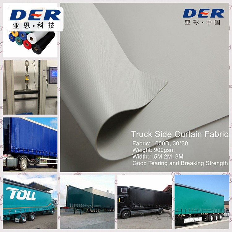 PVC coated polyester tarpaulin material surface and reinforced textile structure