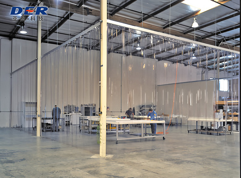 PVC dust control curtain