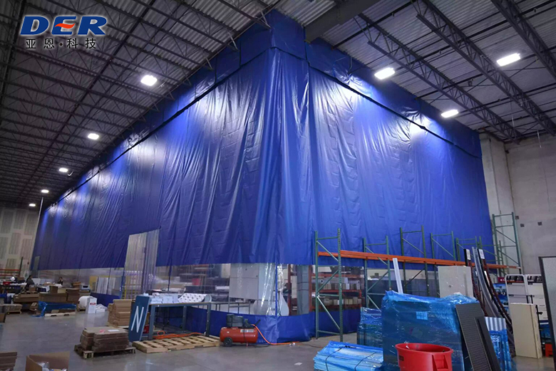 factory dust barrier curtain