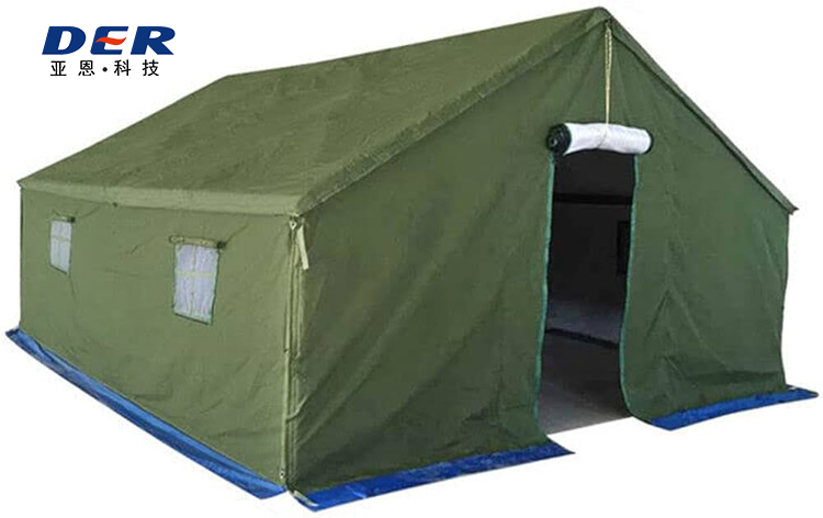 Green military and emergency outdoor tent tarpaulin