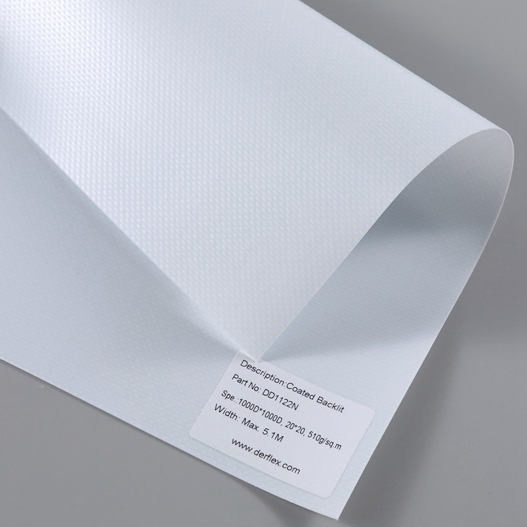 Coated backlit flex banner