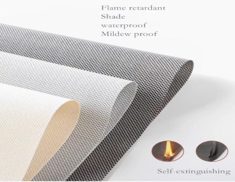 Flame resistance roller shutters fabric