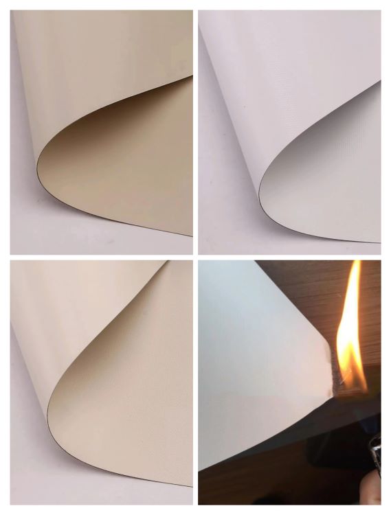 100% blackout PVC fiberglass fabric