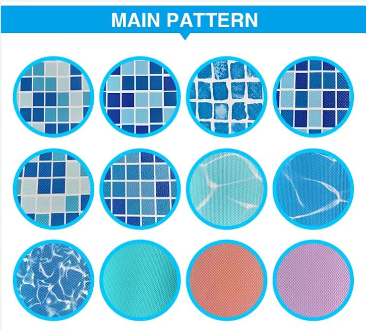 Decorative swimming pool liner 