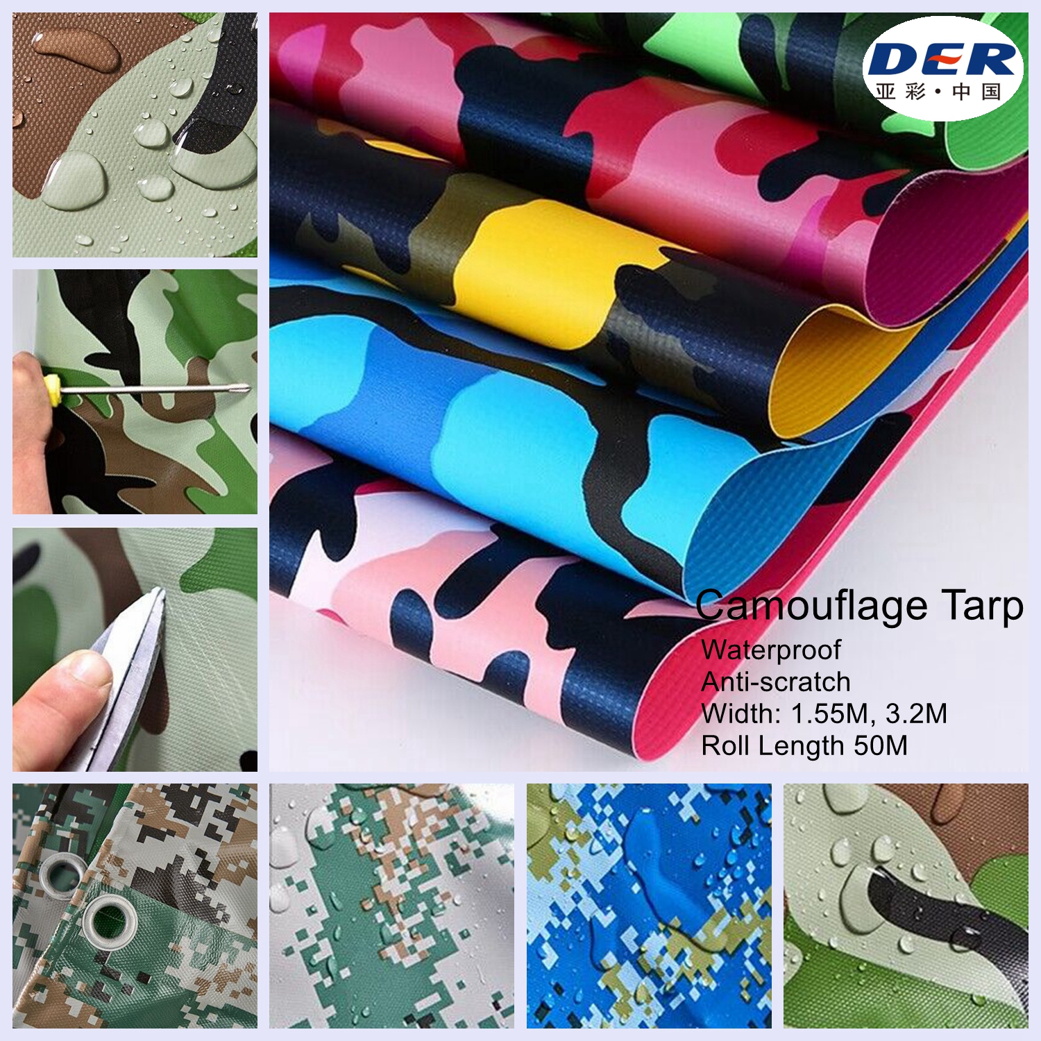 PVC Camouflage Canvas Fabric