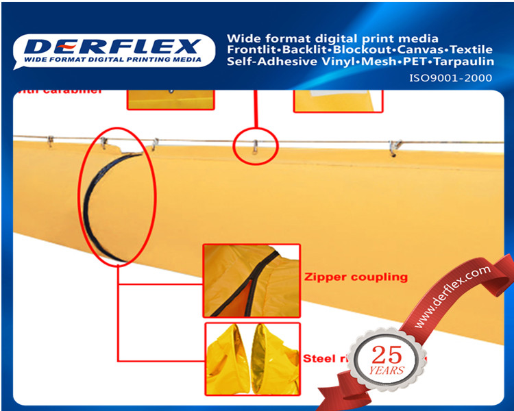 yellow lay flat PVC mining tunnel ventilation duct manufactory