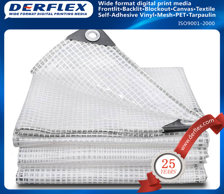 Super Clear PVC Tarpaulin Sheet, Clear Tarpaulin Cover, Transparent Tarp Cover , Waterproof Mesh Clear Tarpaulin
